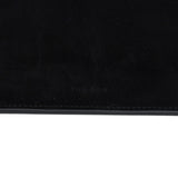 The Row Soft Margaux 17 Bag Black Suede Gold Hardware