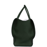 The Row Marlo 17 Tote Bag Moss Saddle Leather Silver Hardware