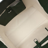 The Row Marlo 17 Tote Bag Moss Saddle Leather Silver Hardware