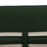 The Row Marlo 17 Tote Bag Moss Saddle Leather Silver Hardware