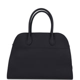 The Row Soft Margaux 12 Bag Midnight Calfskin Silver Hardware