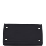 The Row Soft Margaux 12 Bag Midnight Calfskin Silver Hardware