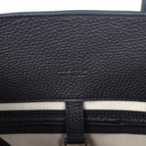 The Row Soft Margaux 12 Bag Midnight Calfskin Silver Hardware