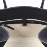 The Row Soft Margaux 12 Bag Midnight Calfskin Silver Hardware