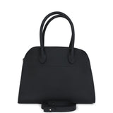 The Row Soft Margaux 10 Bag Black Calfskin Silver Hardware