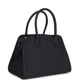 The Row Soft Margaux 10 Bag Black Calfskin Silver Hardware
