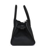 The Row Soft Margaux 10 Bag Black Calfskin Silver Hardware