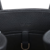 The Row Soft Margaux 10 Bag Black Calfskin Silver Hardware
