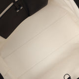 The Row Marlo 17 Tote Bag Black Saddle Leather Silver Hardware