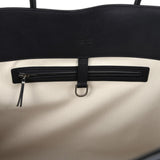 The Row Marlo 17 Tote Bag Black Saddle Leather Silver Hardware
