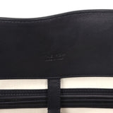 The Row Marlo 17 Tote Bag Black Saddle Leather Silver Hardware