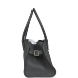 The Row Margaux Shoulder 12 Bag Timouse Grey Calfskin Silver Hardware