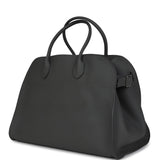 The Row Soft Margaux 15 Bag Timouse Grey Calfskin Silver Hardware