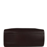 The Row Marlo 17 Tote Bag Chestnut Saddle Leather Silver Hardware