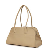 The Row Margaux Shoulder 12 Bag Boulder Calfskin Silver Hardware
