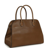 The Row Soft Margaux 12 Bag Muschio Saddle Leather Silver Hardware