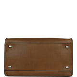 The Row Soft Margaux 12 Bag Muschio Saddle Leather Silver Hardware