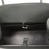 The Row Shoulder Margaux 12 Dark Pine Calfskin Silver Hardware