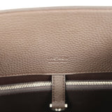 The Row Margaux Shoulder 12 Deep Brown Calfskin Silver Hardware