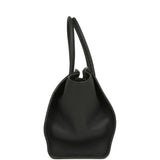 The Row Marlo 12 Tote Bag Black Calfskin Silver Hardware