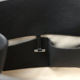 The Row Soft Margaux 12 Bag Black Calfskin Silver Hardware