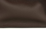 The Row Soft Margaux 12 Bag Deep Brown Calfskin Silver Hardware