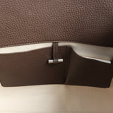 The Row Soft Margaux 12 Bag Deep Brown Calfskin Silver Hardware