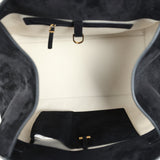 The Row Soft Margaux 15 Bag Black Suede Gold Hardware