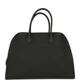 The Row Soft Margaux 15 Bag Black Calfskin Silver Hardware