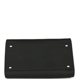 The Row Soft Margaux 15 Bag Black Calfskin Silver Hardware