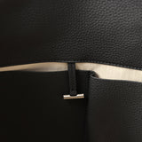 The Row Soft Margaux 15 Bag Black Calfskin Silver Hardware