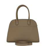 The Row Soft Margaux 10 Bag Smoked Taupe Calfskin Silver Hardware