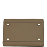 The Row Soft Margaux 10 Bag Smoked Taupe Calfskin Silver Hardware