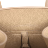 The Row Soft Margaux 10 Bag Smoked Taupe Calfskin Silver Hardware