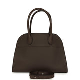 The Row Soft Margaux 10 Deep Brown Calfskin Silver Hardware