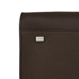 The Row Soft Margaux 10 Deep Brown Calfskin Silver Hardware
