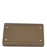 The Row Soft Margaux 15 Bag Smoked Taupe Calfskin Silver Hardware