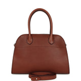 The Row Soft Margaux 10 Bag New Burgundy Saddle Leather Silver Hardware