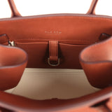 The Row Soft Margaux 10 Bag New Burgundy Saddle Leather Silver Hardware