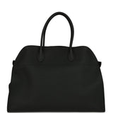 The Row Soft Margaux 17 Bag Black Calfskin Silver Hardware
