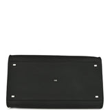 The Row Soft Margaux 17 Bag Black Calfskin Silver Hardware