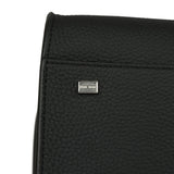 The Row Soft Margaux 17 Bag Black Calfskin Silver Hardware