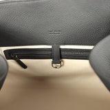The Row Soft Margaux 17 Bag Black Calfskin Silver Hardware