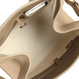 The Row Soft Margaux 12 Bag Dark Taupe Calfskin Silver Hardware