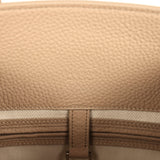 The Row Soft Margaux 12 Bag Dark Taupe Calfskin Silver Hardware