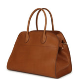 The Row Soft Margaux 12 Bag Cuir Saddle Leather Gold Hardware