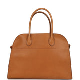 The Row Soft Margaux 12 Bag Cuir Saddle Leather Gold Hardware