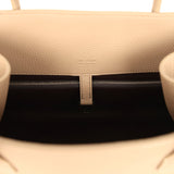 The Row Margaux Shoulder 12 Bag Dark Taupe Calfskin Silver Hardware
