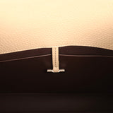 The Row Margaux Shoulder 12 Bag Dark Taupe Calfskin Silver Hardware
