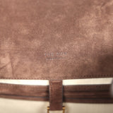 The Row Soft Margaux 17 Bag Mocha Suede Gold Hardware